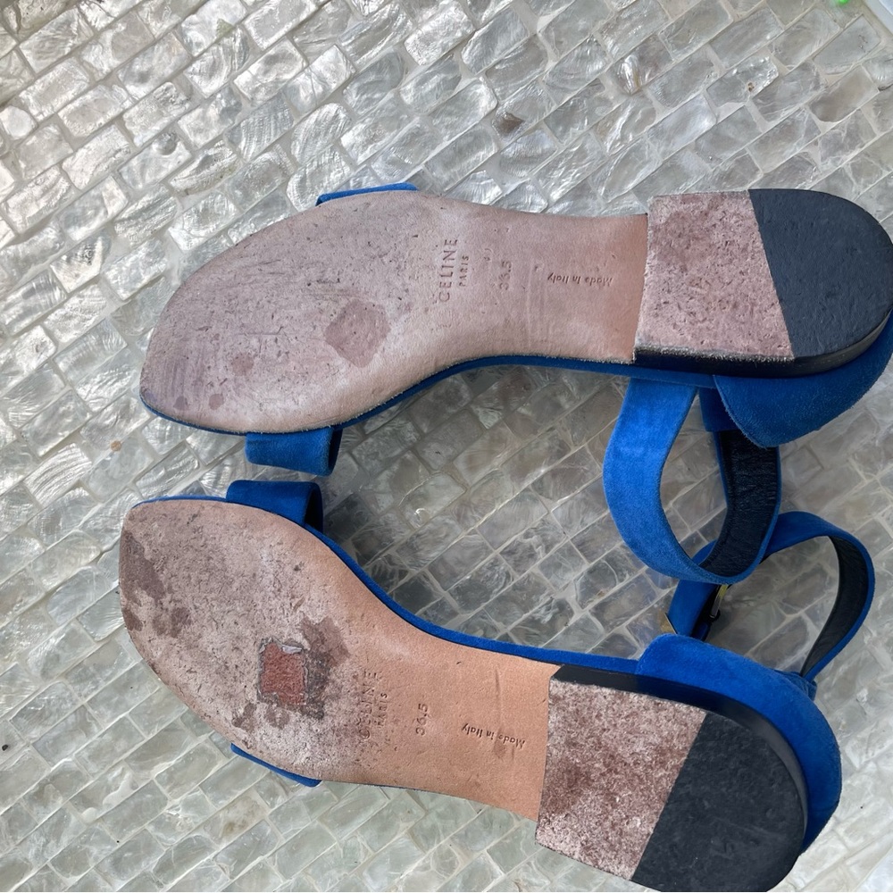 CÉLINE Paris blue suede sandals - Picture 6 of 12